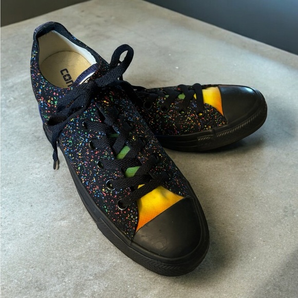 Converse Chuck Taylor Low Top BlackYellow Multi Color Dots. NWOB. - Picture 5 of 8
